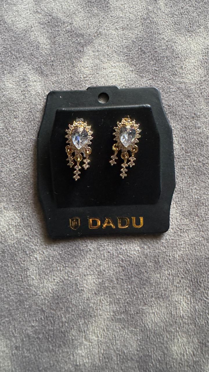 AD White Stone Zhumka Earrings - Image 2