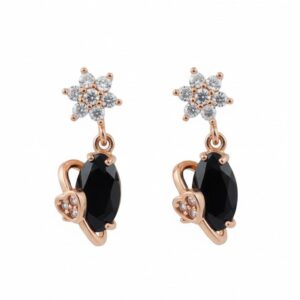 AD Black Stone Earrings