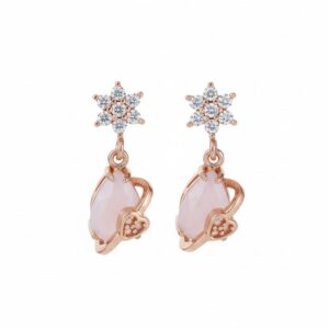 AD Pink Stone Earrings