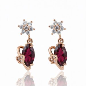 AD Red Stone Earrings