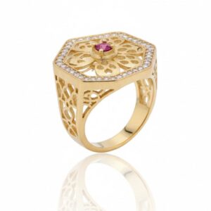 Wedding Ring Big Size Hexagonal