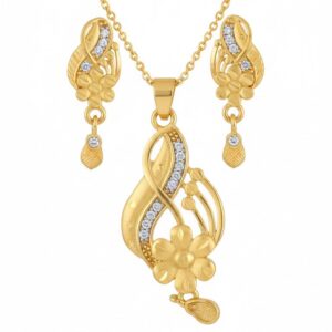 Daily wear Gold Plated Necklace with Earrings
